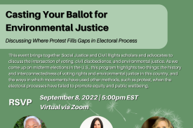 flyer for Casting Your Ballot for Environmental Justice